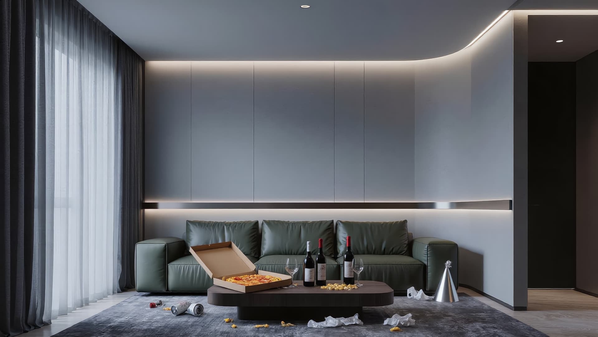 До уборки — гостиная