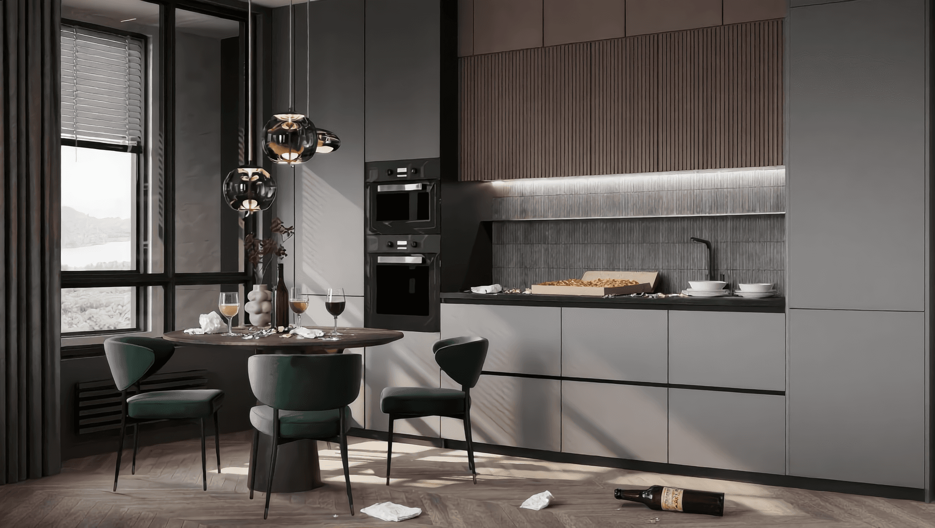 До уборки — кухня